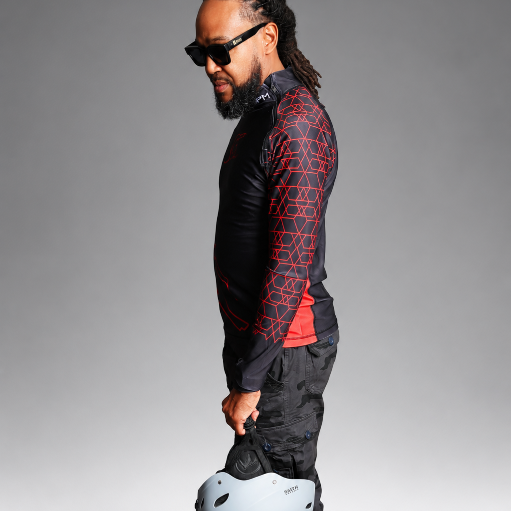 Black Powder Red Diamond Long-Sleeve Shirt