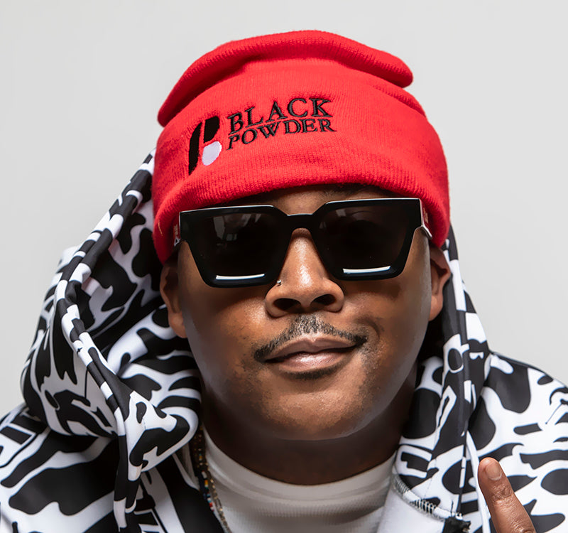 Unisex Beanies with iconic Black Powder embroidery