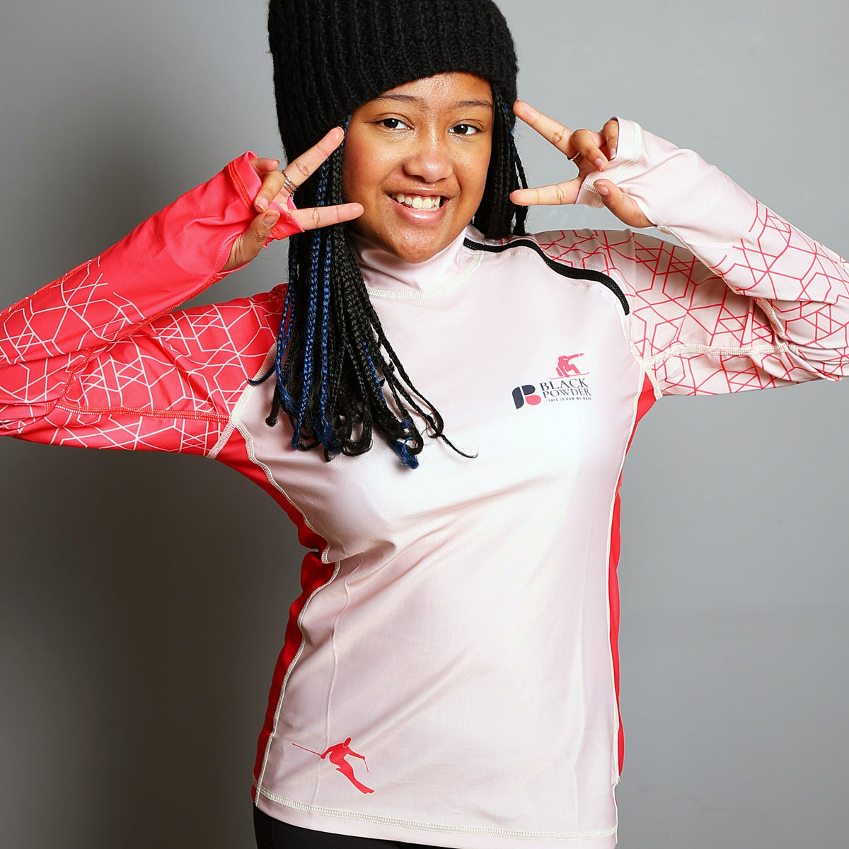 Black Powder Pink Diamond Long-Sleeve Shirt